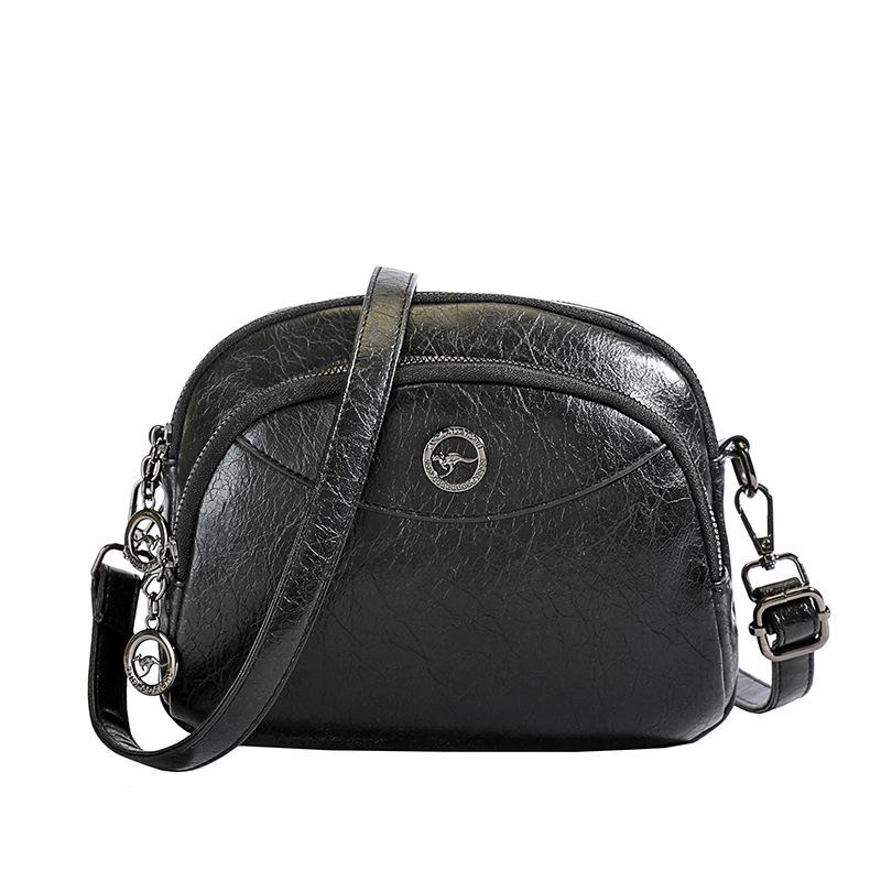 Женская сумка из натуральной кожи с принтами животных в стиле ретро универсальная сумка из воловьей кожи сумки на плечо и через плечо для отдыха чёрный 1370₽