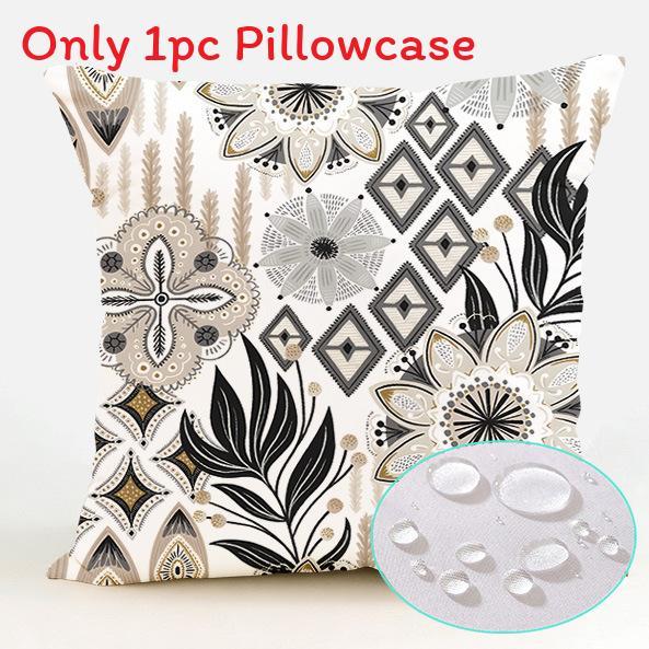 Polyester Waterproof Pillow Cover With Floral Pattern For Living Room Decor