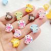 30pcs Colorful Kawaii Cartoon Gap M Bean Flat Bottom Cookie Flat back Resin Scrapbooks Figurines DIY Decor Crafts