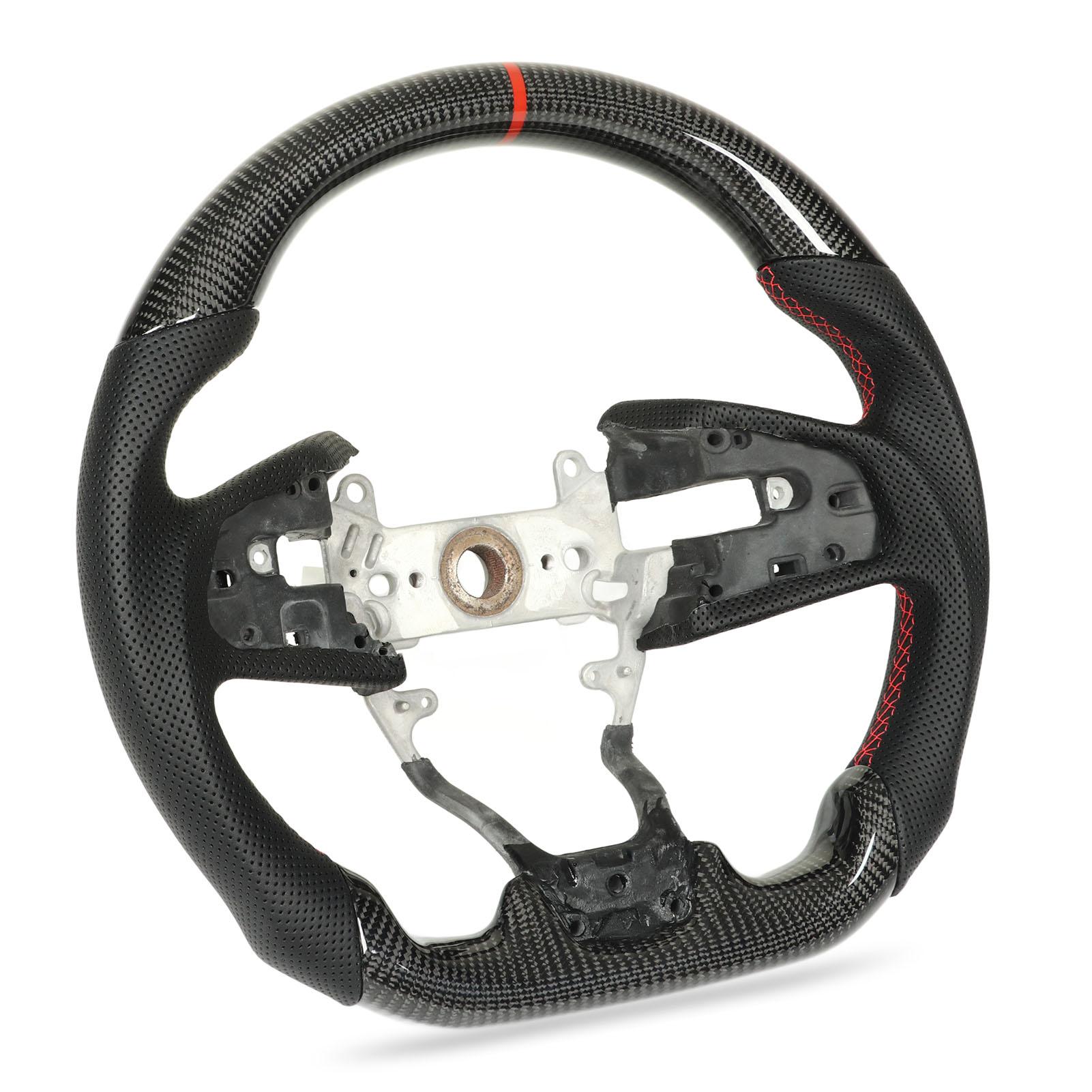 

Рулевое колесо из углеродного волокна с перфорированной кожей для Civic FC FK Type R 2017–2021 североамериканской спецификации