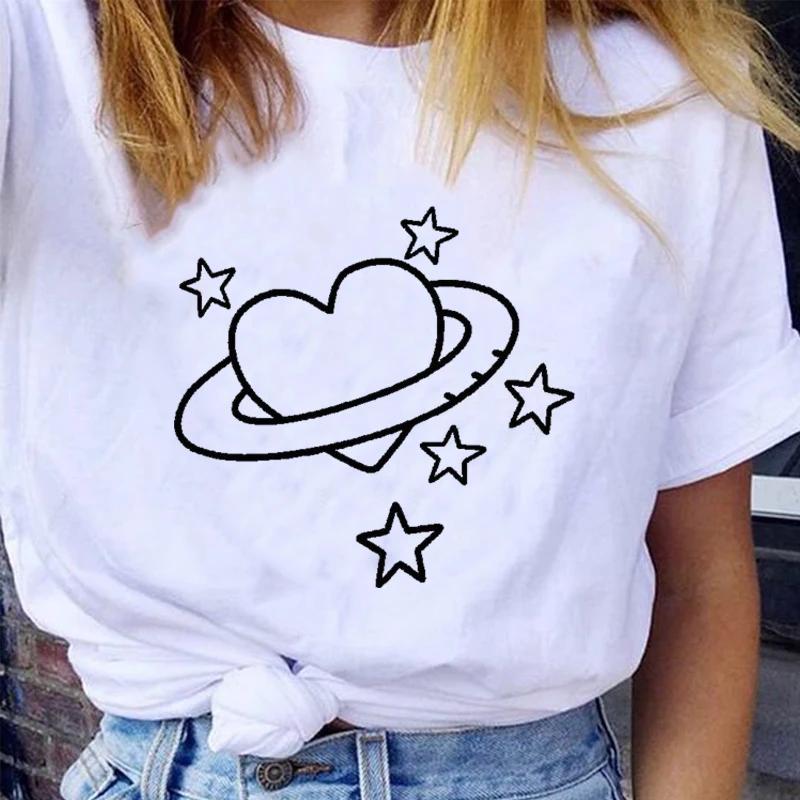 Women Graphic Cartoon Cat Pet Animal Cute 90s Love Short Sleeve Cartoon Lady Cotton T Shirt Vacation Tops Tees Print T-Shirts