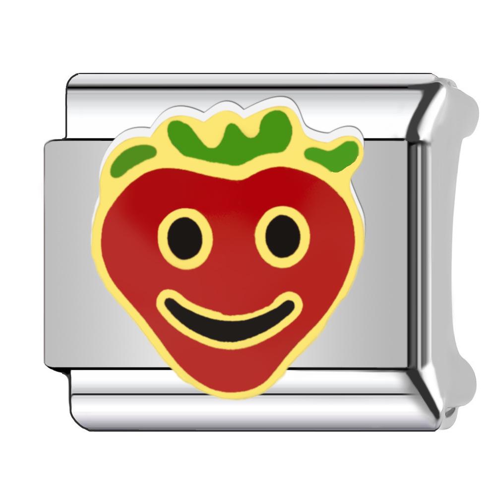 Bracelet Modular Titanium With Steel Cartoon Fruit And Vegetable Charms