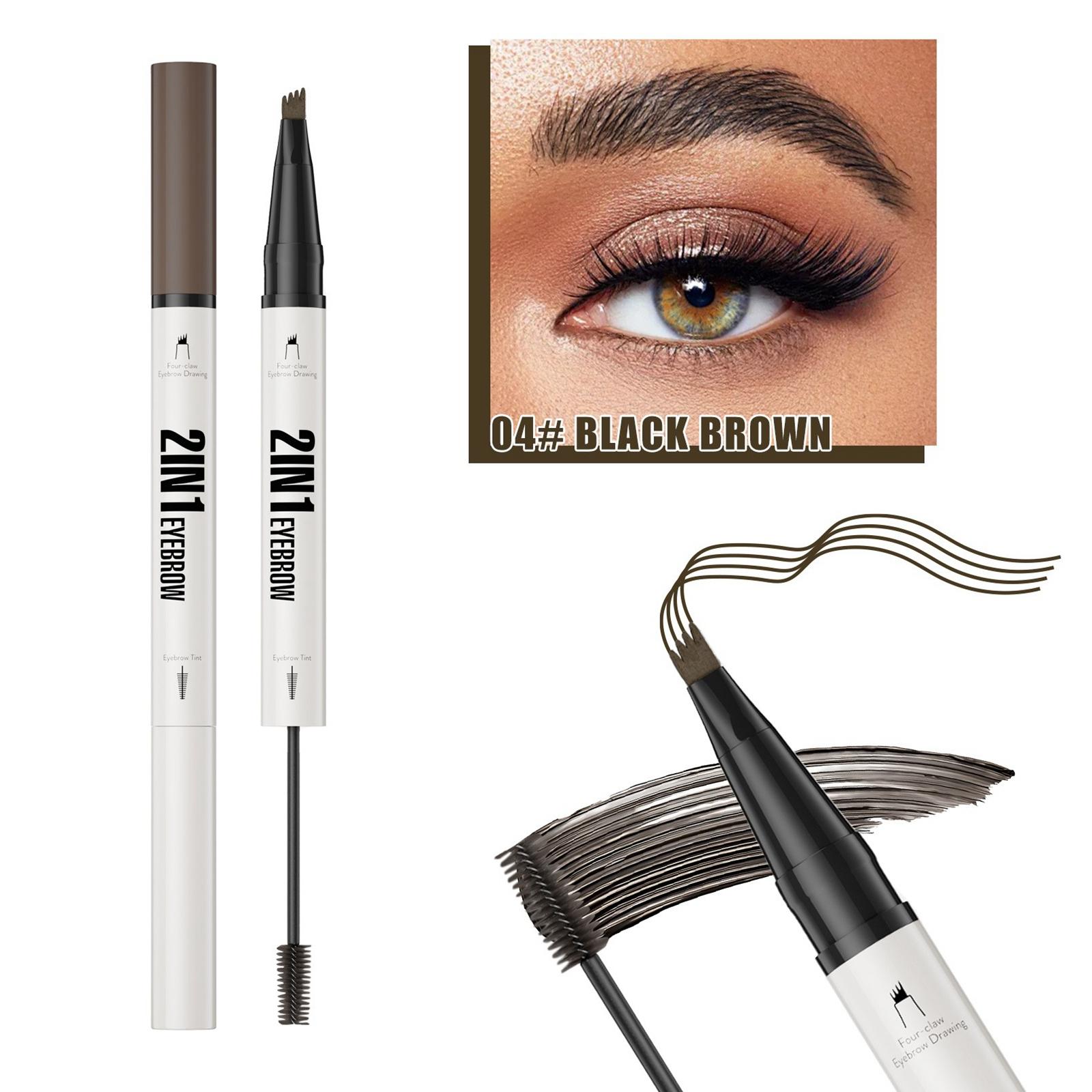 

Не размазывающаяся многоцветная крем-краска для бровей, естественно разделяющийся жидкий карандаш для бровей «дикий», макияж «дикие» брови, 2 мл One Size