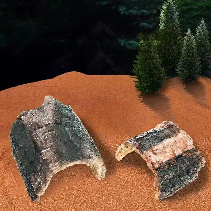 Creative Reptile Terrarium Turtle Accessories Basking Platform Rest Cave Resin Climb Toy Aquarium Decoration Decor Crawling Pets