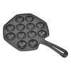 12 Hole Egg Puff Pan Non Stick Cast Iron Frying Pan Meat Ball Pancake Pan for Household Kitchen