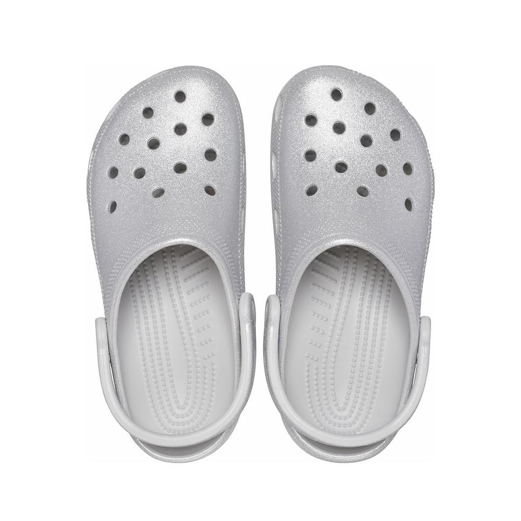 Crocs Chinelo Glitter Clássico Glitter Prata Unissex 205942-0IC