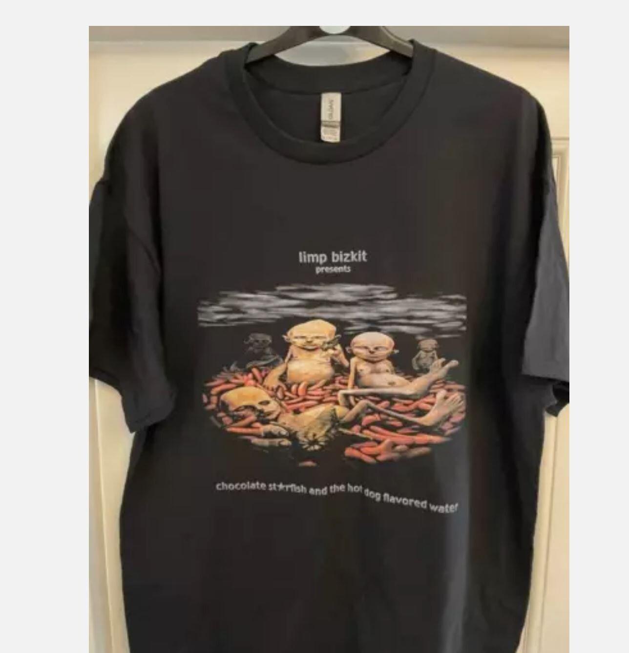 Vtg 2000 Limp Bizkit Chocolate Starfish Various Retro Black Unisex Tshirt S