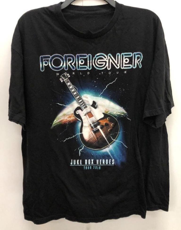 2018 Foreigner Band Juke Box Heroes Tour Shirt Black Unisex S-5XL XL