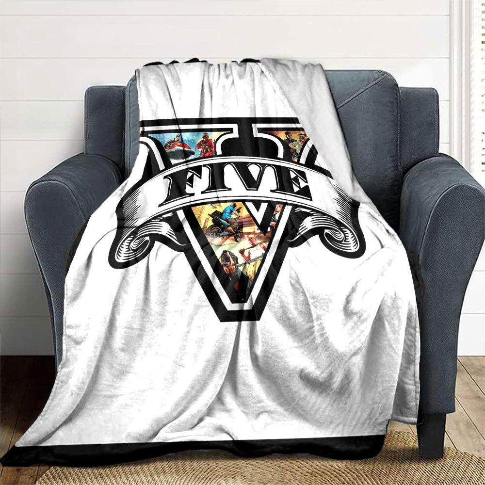 1pc Grand Theft Auto Soft Flannel Blanket with Designer Print A cozy blanket for all seasons, perfect for the couch, bed, office