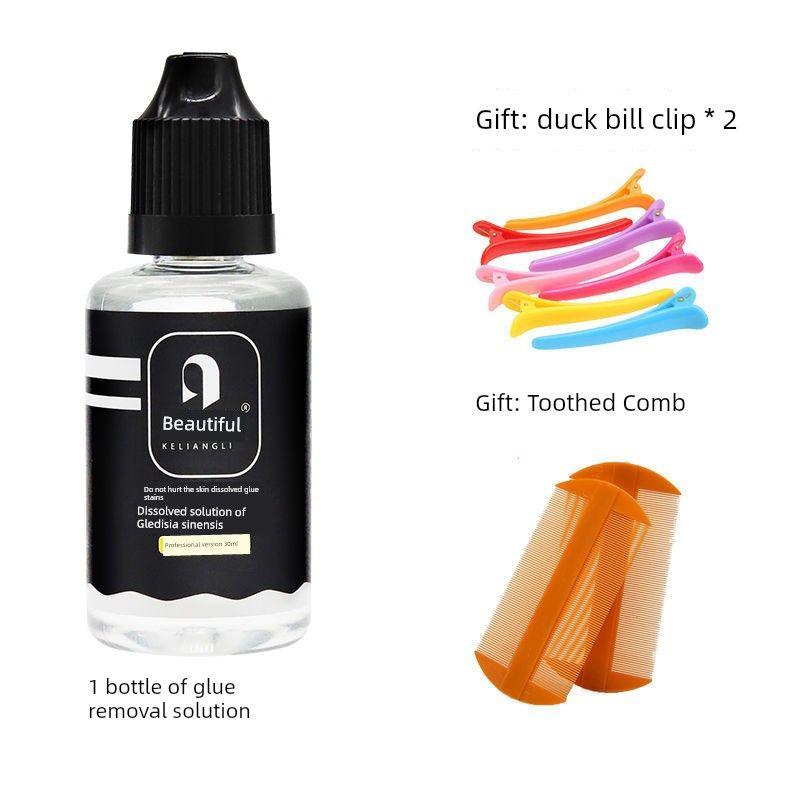 

Seamless Hair Extension Glue Remover Special Hair Removal Glue Piece Hair Removal Glue Hair Removal Water Wig Set Anti-Glue Liquid 1 bottle of degluing solution