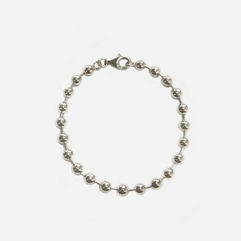 LOVE ME MONSTER [Silver] Bold Ball Chain Bracelet
