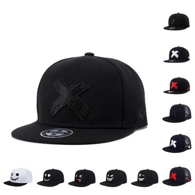 X Buchstaben Baseballkappe mit flachem Schirm - Trendige Unisex Hip Hop Entenschnabelkappe