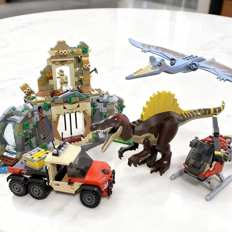 

Совместимые бренды Наборы кубиков Серия Мир динозавров Строительные блоки Спинозавр Кетцалькоатль Игрушки Рождество Дети No Box