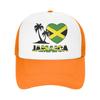 Jamaica I Love Jamaican Flag Mesh Baseball Cap Unisex Sport Sun Hat  Hats Adjustable Sun Hats Summer Trucker Hats