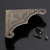 8Pcs Furniture Fittings Antique Corner Bracket Jewelry Gift Box Wood Case Decorative Feet Leg Corner Decorative Protector +Nails