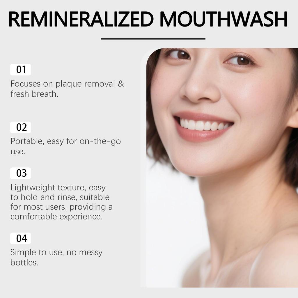 Peppermint Mouthwash - Daily Care for a Fresh and Clean Mouth, Cleans Teeth and Gums, Soothes the Skin Around the Teeth