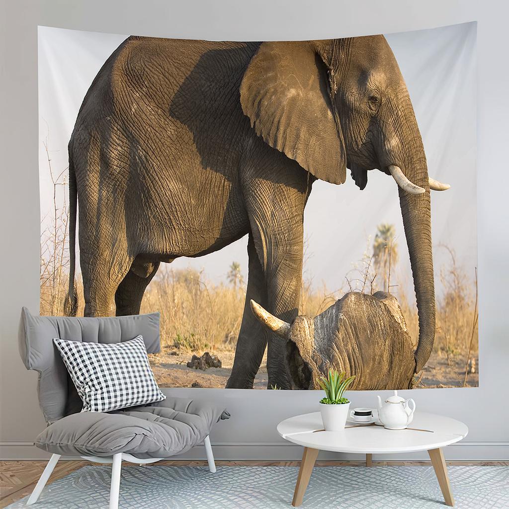 Elephant Tapestry African Animal Tapestry Nature Wildlife Tapestry Creativity Tapestries Home Living Room Bedroom Dorm Decor