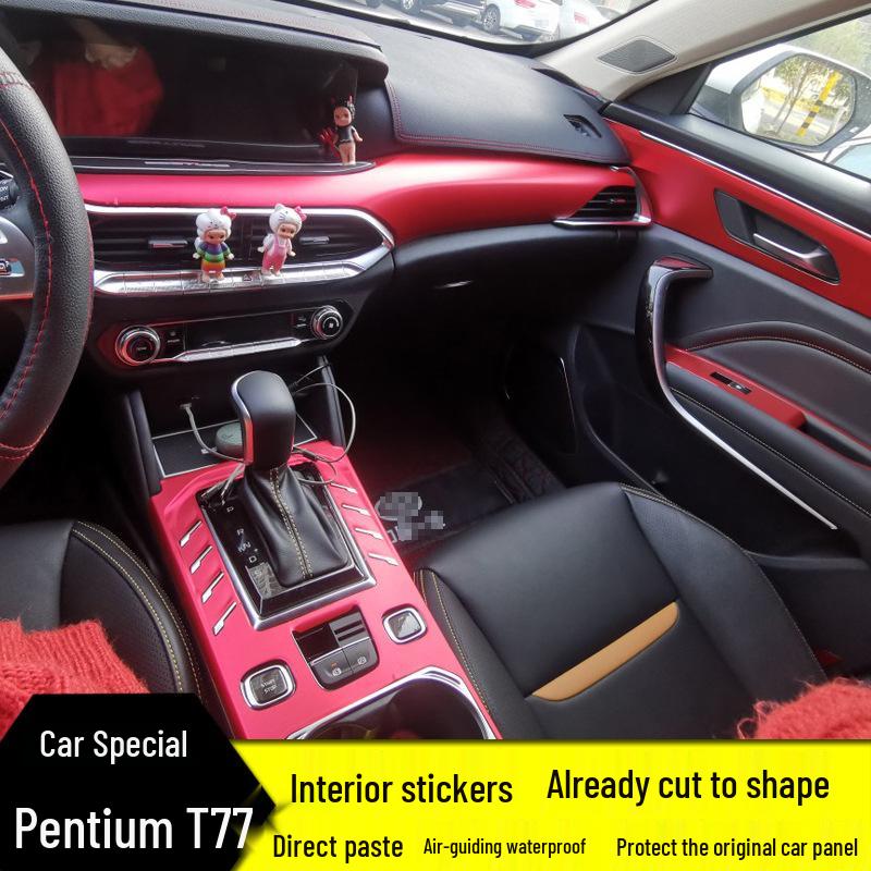 Bestune T77 Carbon Fiber Center Console Sticker - Interior Panel Design