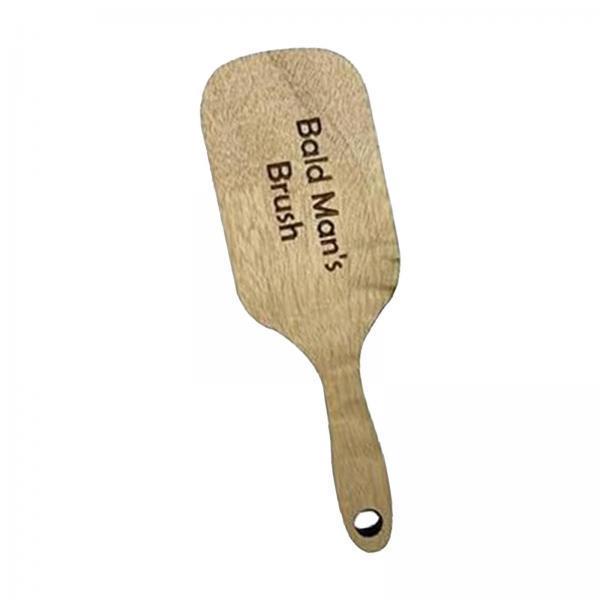 Bald Man Comb Humor Hair Brush Boxwood Durable Grip Hairdressing Accessory Portable Gag Present for Office or Home