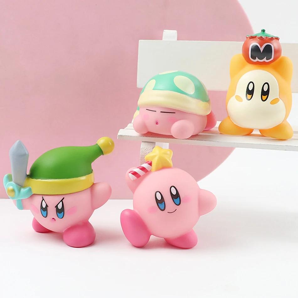 Star Kirby Actionfiguren Spielzeug Mit Kirby Cartoon Aufbewahrungstasche Pvc Niedliche Figur Action Spielzeug