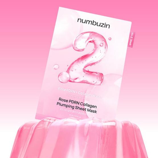 NUMBUZIN Maska w płachcie No.2 Rose PDRN Kolagen Ujędrniająca 33ml*4SZT.
