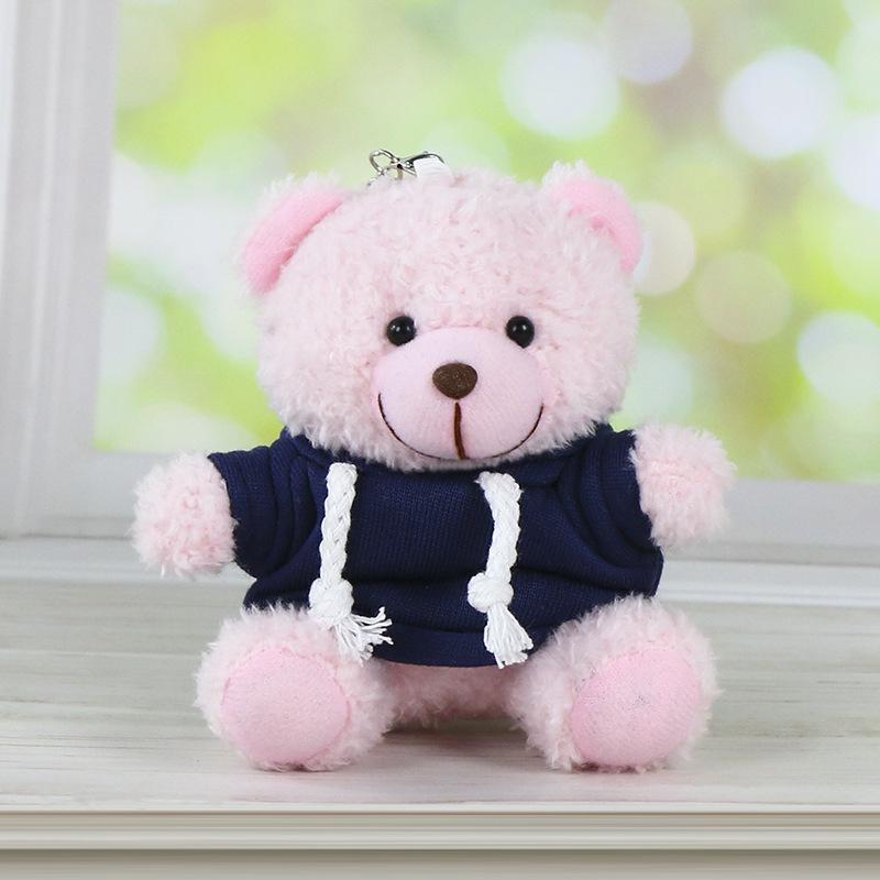 Charming Teddy Bear Keychain Plush Doll - Dressed Up Couple Backpack Ornament Gift