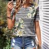 Women's Summer Casual Crewneck 3D Print Dandelion Pattern Breathable O Neck Short Sleeve Oversized T-shirt Summer