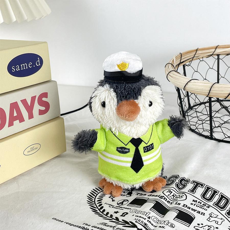 Delightful Plush Penguin Keychain Cute Animal Doll For Firefighter And Lovers Police