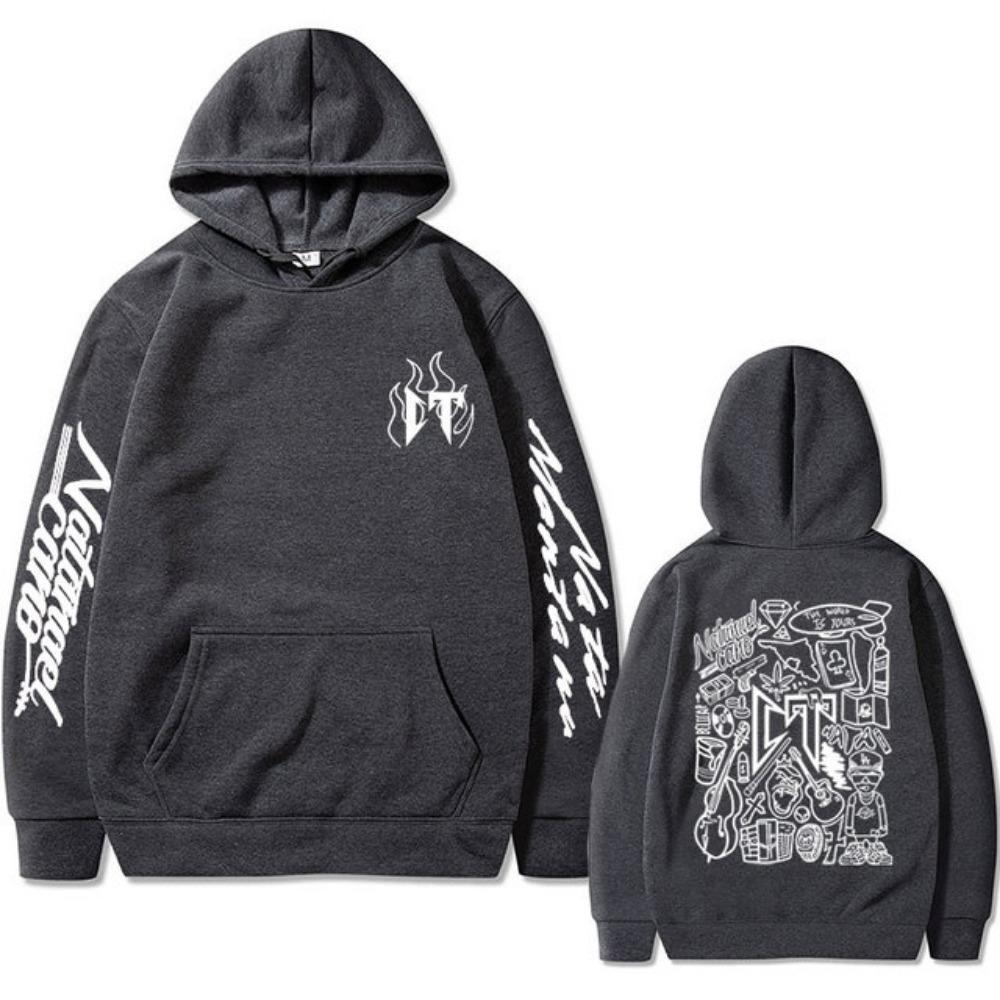 Singer Natanael Cano Corridos Tumbados Sloth CT Double Sided Print Hoodie Male Casual Oversized Pullover Men's Hip Hop Hoodies