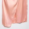 2025 Summer Gold-Trimmed Pink Silk Midi Skirt Set