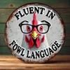 Vintage Rooster Metal Sign 8x8 Inch Kitchen Wall Decor Funny Farmhouse Art