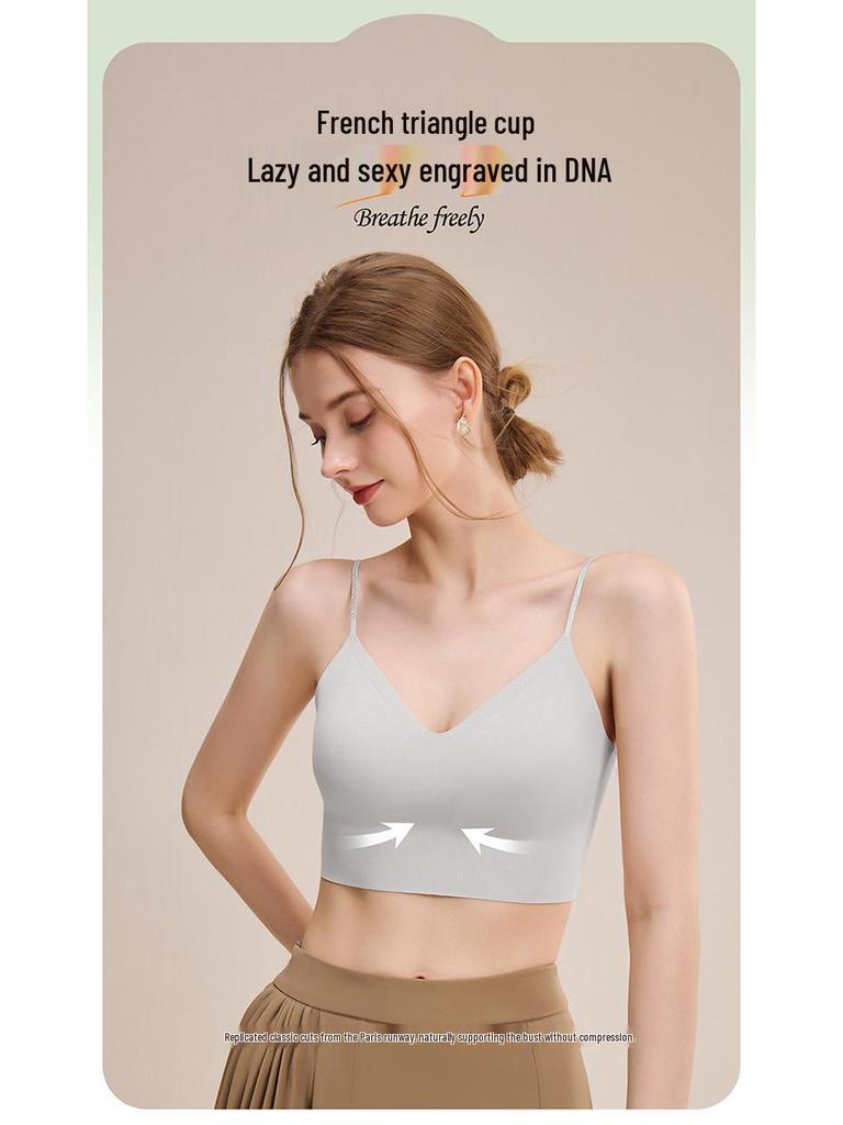 Women's Autumn/Winter Spaghetti Strap Camisole with Built-in Bra & Pads