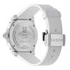 Gucci YA136337 Hodinky se stříbrným ciferníkem s bílým gumovým řemínkem, 40 mm