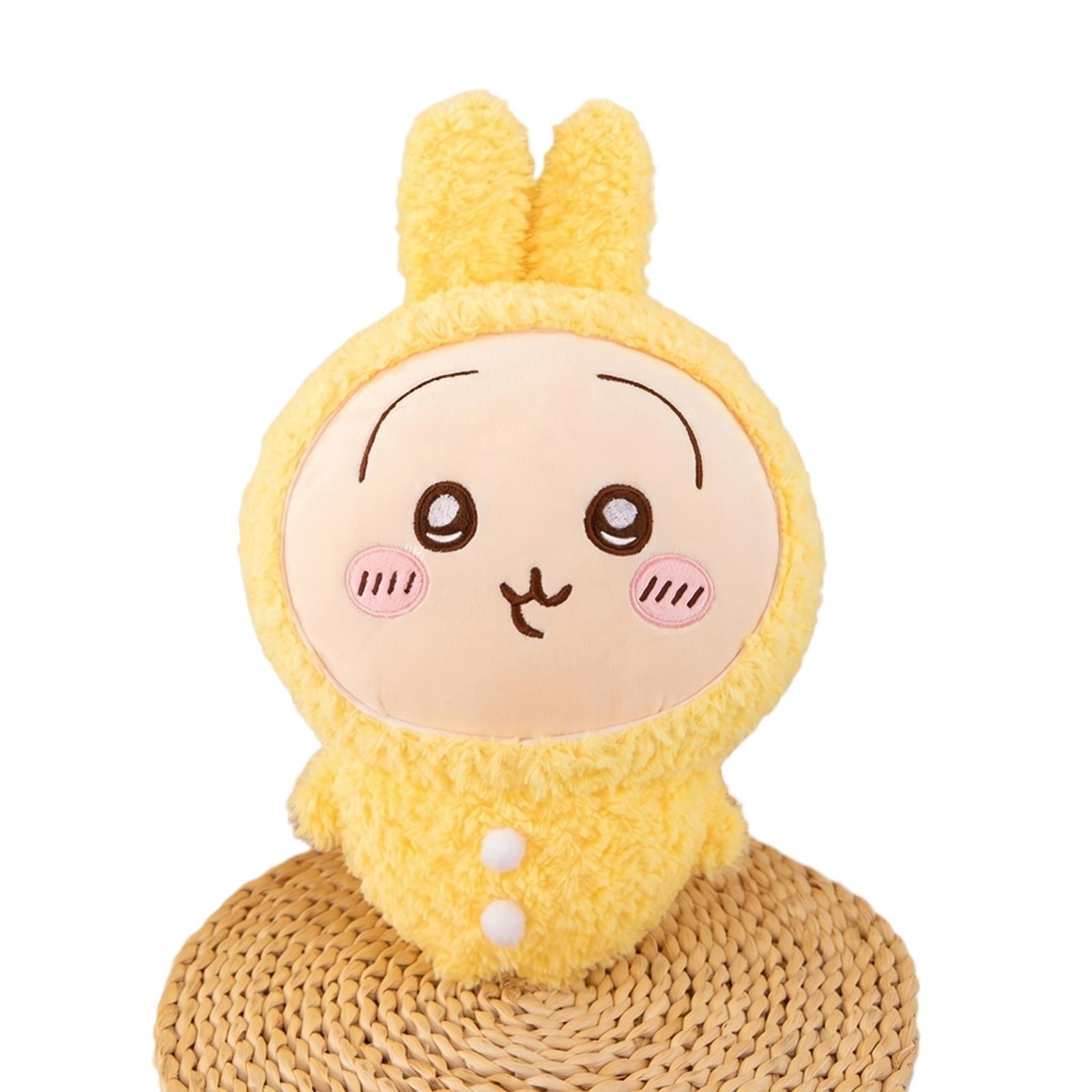 

Soft Plush Stuffed Animal Doll with Embroidered Face and Textured Body Suitable for Children and Collectors 23 жёлтый