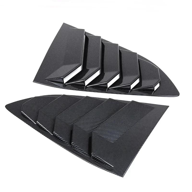 For Honda CR-V CRV 2017 2018 2019 2020 2021 2022 Car Rear Window Louver Shutter Cover Side Vent Blinds Trim Sticker Carbon Fiber