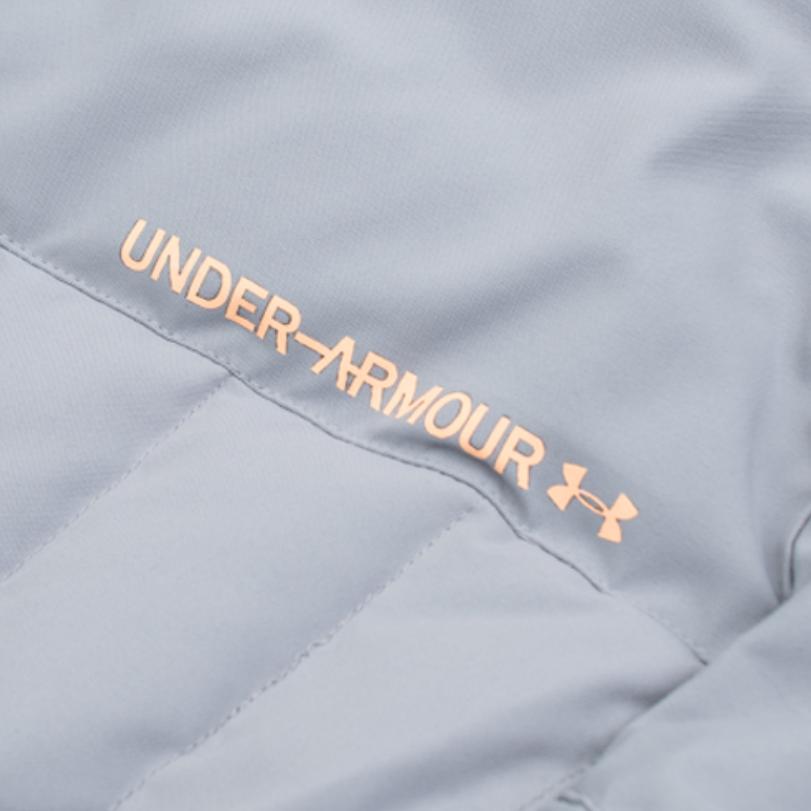 Under Armour Formation Casual Mid-Length Hooded Down Jacket Winter Women Jacket Gray 1328266-035