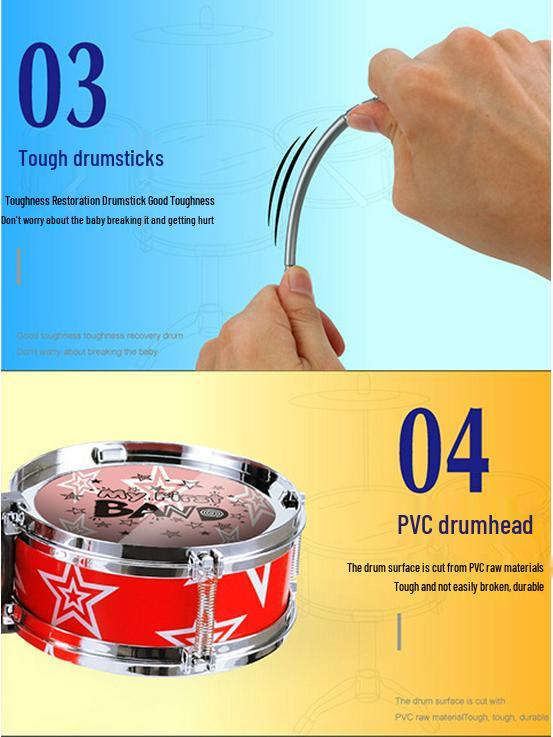 Kids' Jazz Drum Set - Beginner Percussion Instrument Toy