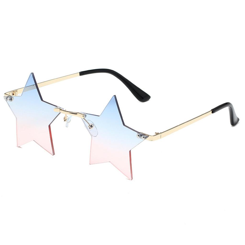 Men And Women Fashionable Solid Color Star Shaped Sunglasses, Dance Party, Holiday Decorative Glasses