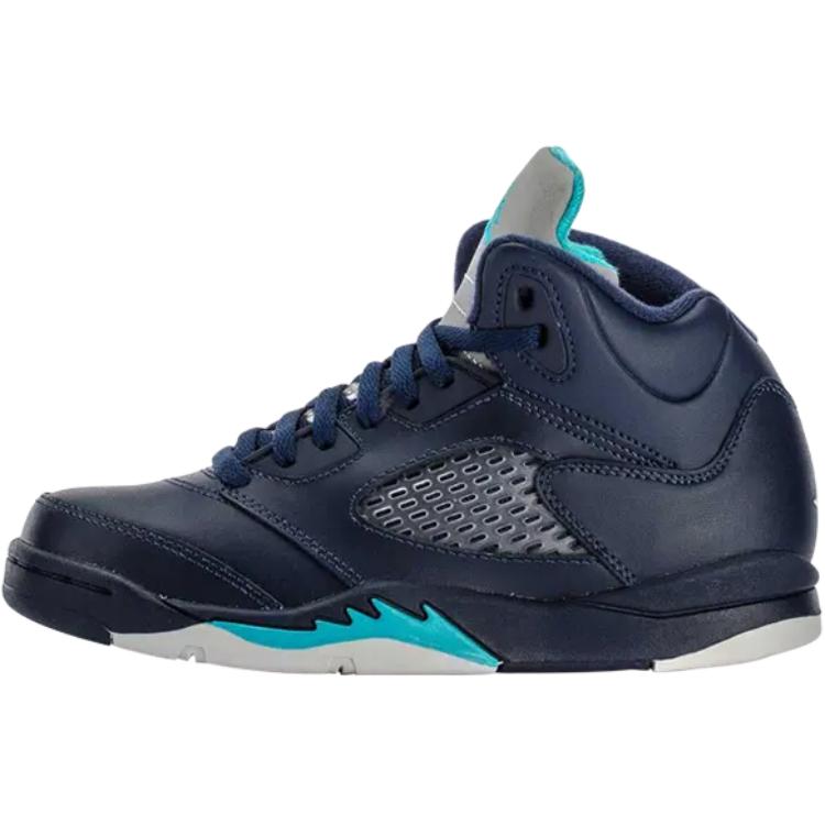 

Jordan Air Jordan 5 Кожаные Средние Детские Баскетбольные Кроссовки Синие Подростковые 440889-405 33