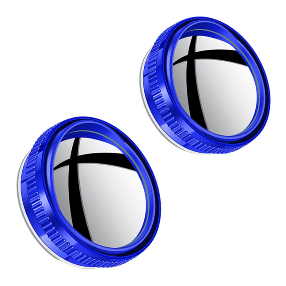 

2 шт. Автомобильные выпуклые зеркала для слепых зон на присосках, 360°, широкоугольные, регулируемые, HD, круглые зеркала заднего вида, внешние аксессуары для автомобиля синий