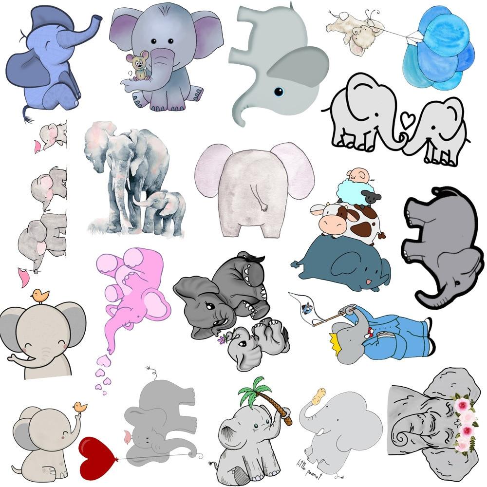 50pcs/lot Waterproof Cute Elephant Sticker Cartoon Animal Stickers For DIY Car Laptop Phone Bicycle Suitcase Decal Kids Gift