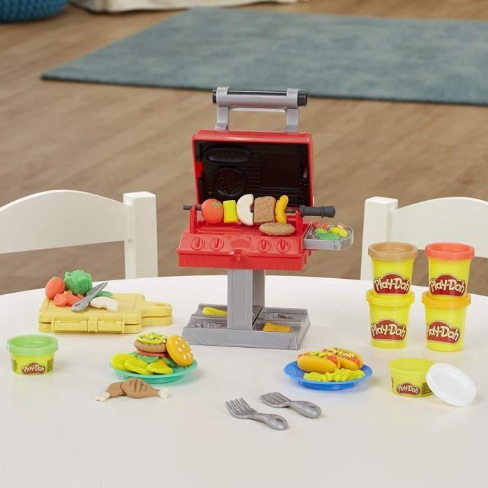 Jeu de pâte à modeler - Play-Doh - Roi du Grill - 6 pots - Tampon d'encre peu salissante - À partir de 3 ans