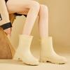 Women's Mid-calf Rain Boots Outdoor Fashionable Non-slip And Comfortable Can Be Added With Cotton To Keep Warm In Autumn Winter