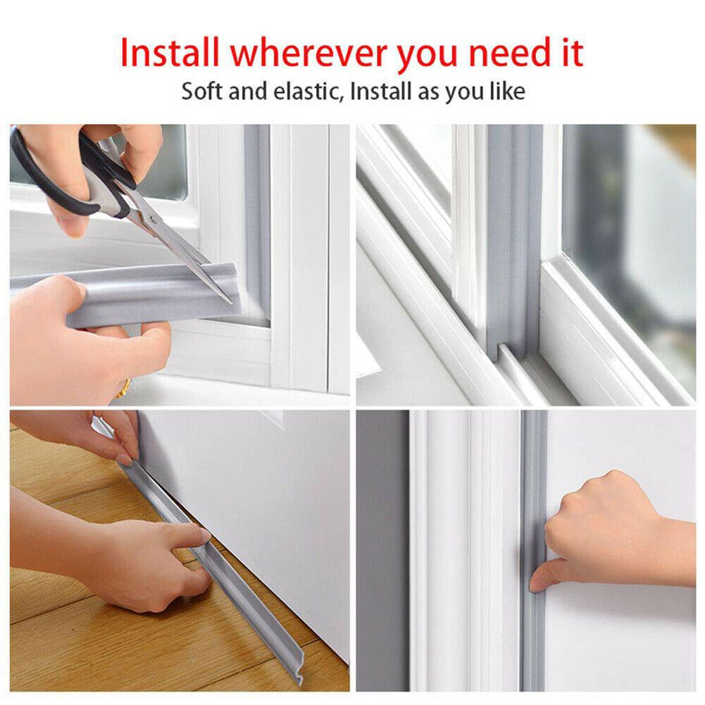 2-8m Window Sealing Strip Acoustic Foam Self Adhesive PU Form Sliding Door Window Windproof Soundproof Cotton Sealing Strip