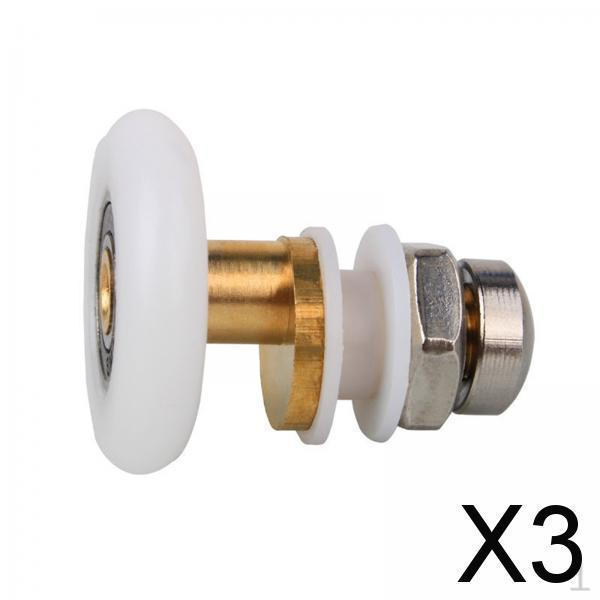 

3x Shower Door Rollers Runners Wheels Replacement Part, Bathroom Glass Runner Sliding