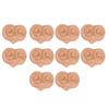 10 Stück Herzförmiger Holzanhänger Pfirsichholz DIY Halsketten Armbänder Bastelzubehör