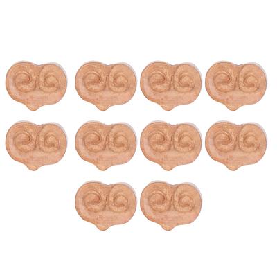 10 stuks Hartvormige Houten Hanger Perenhout DIY Kettingen Armbanden Knutselaccessoires