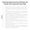 Homlly Slim Digital Travel Alarm LCD Clock with Calendar Timer Temperature Snooze Mode