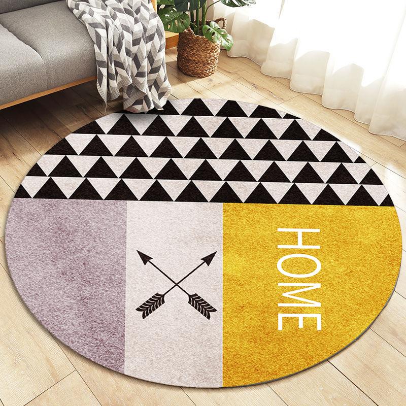 Nordic Round Carpet Cloak Room Computer Swivel Chair Mat Home Bedroom Bedside Mat