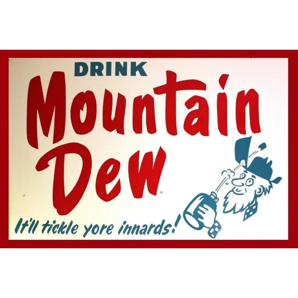 

Mountain Dew Газований напій Реклама Винтажний Ретро Металева табличка - Декор для чоловічої кімнати, Бару та Пабу 20x30cm（7.8x11.8inch）